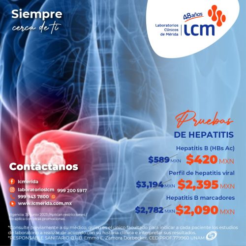 Promociones en todas la pruebas y análisis de hepatitis en Mérida, Yucatán